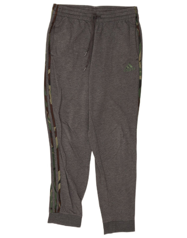 Adidas Mens Tracksuit Trousers Joggers Medium Grey Cotton Sports