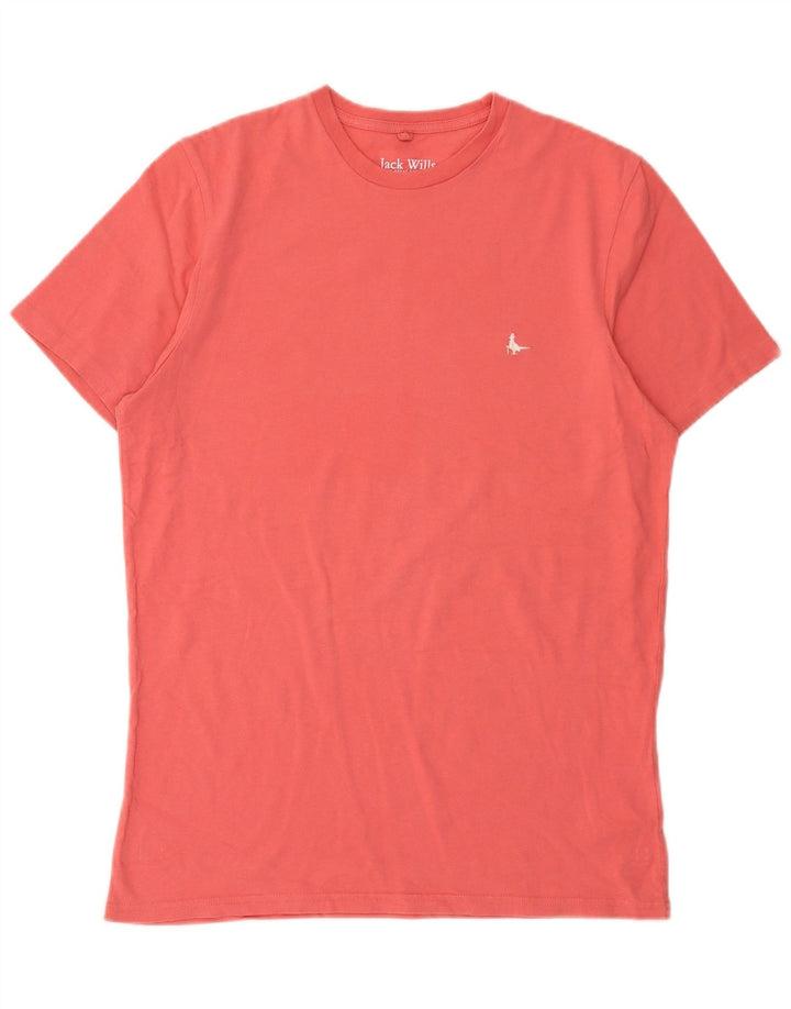 Jack Wills Mens Classic Fit T-Shirt Top Medium Pink Cotton