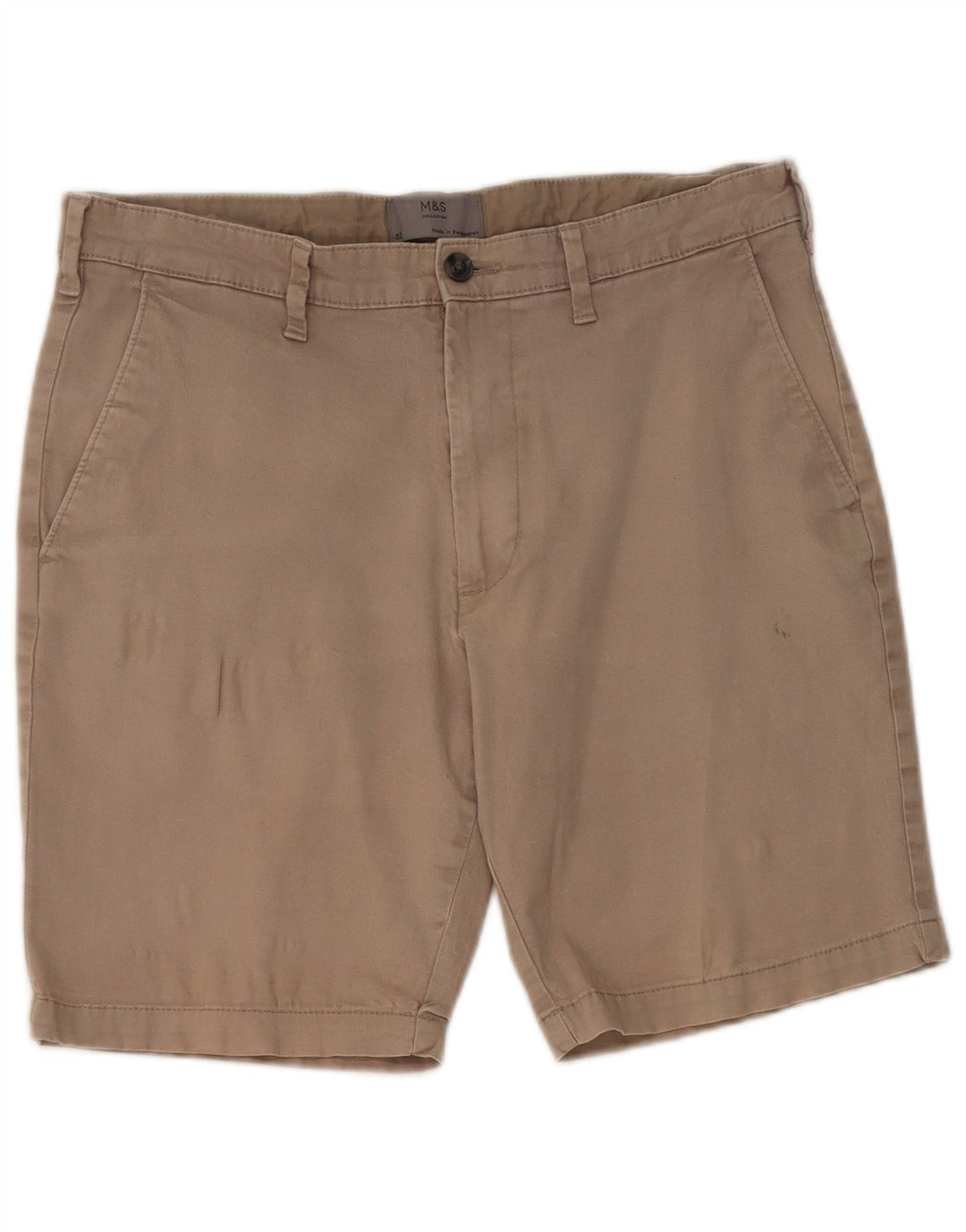 Marks & Spencer Chino Shorts til mænd W32 mellemgrå bomuld