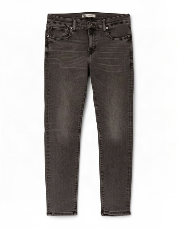 Zara Mens Skinny Jeans EU 42 Large W32 L30 Grey Cotton