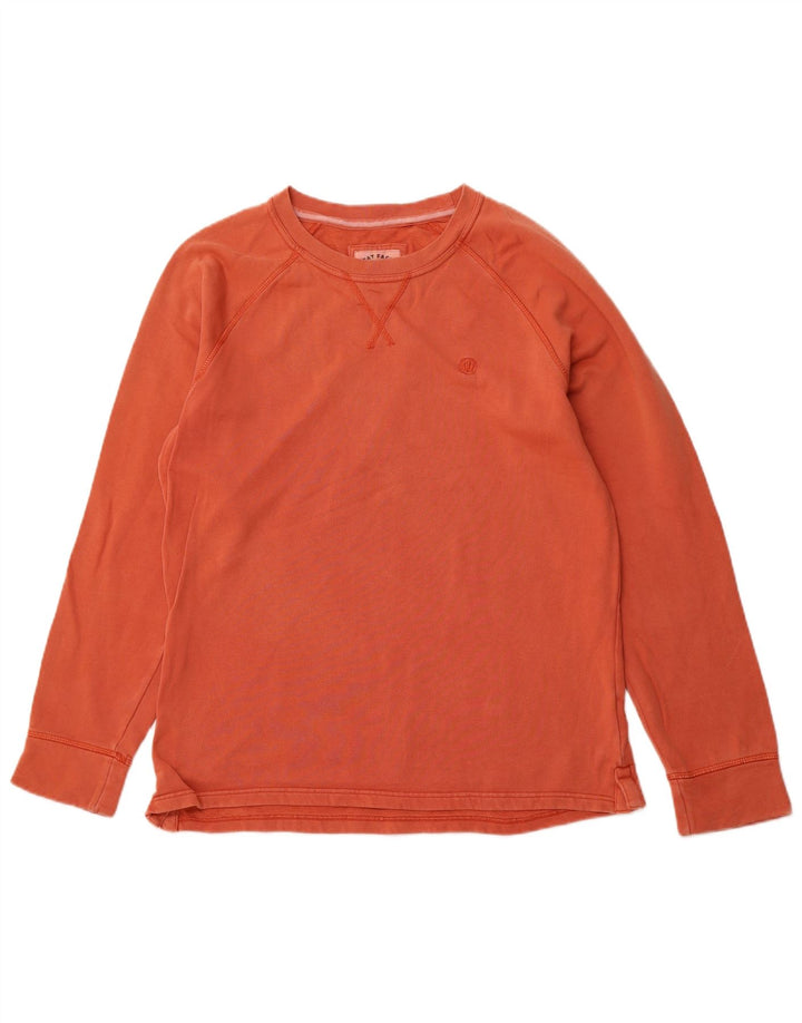 FAT FACE Felpa da uomo Maglione piccolo in cotone arancione