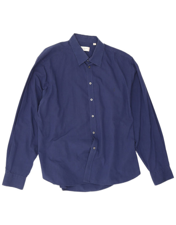 Yves Saint Laurent Ανδρικό πουκάμισο 2XL Navy Blue Βαμβακερό