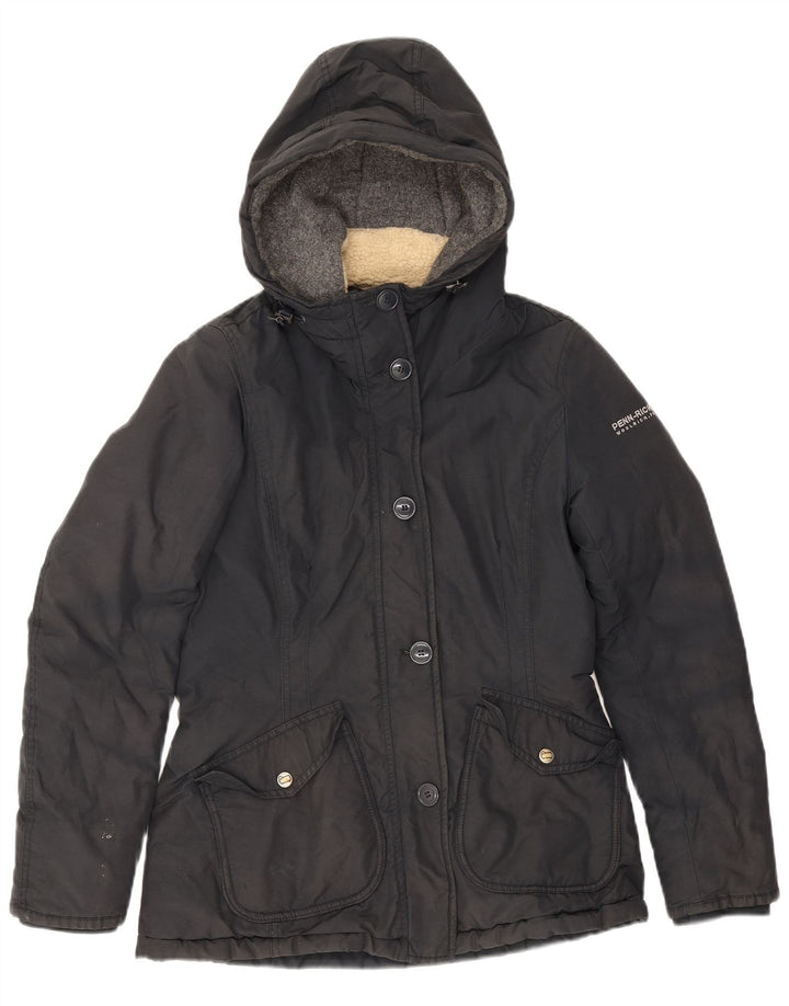 Woolrich Womens Hooded Windbreaker Jacket UK 10 Small Black