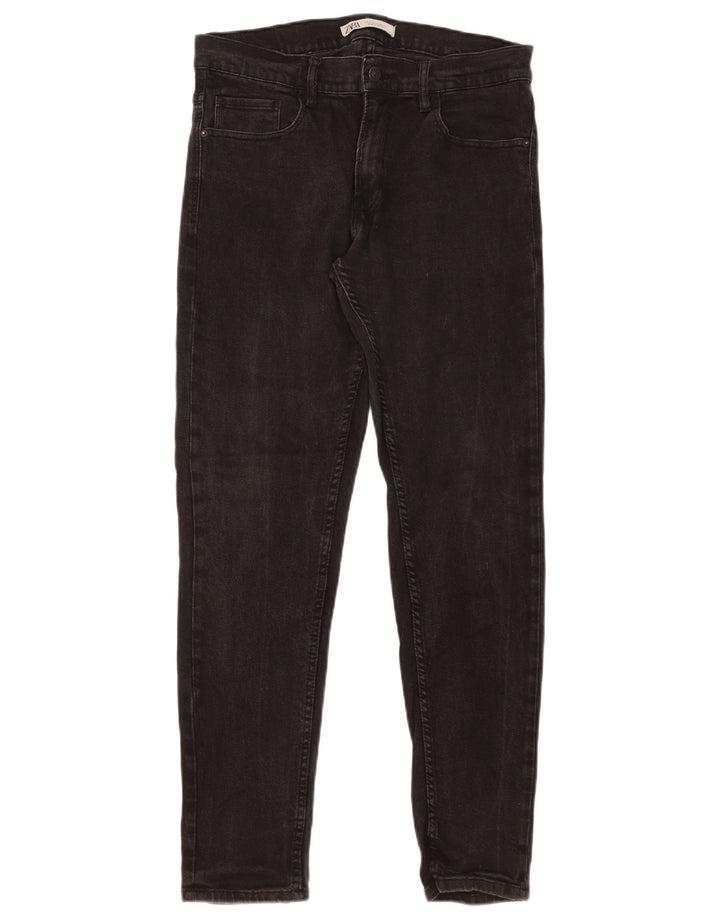 Zara Herren Slim Jeans EU 44 Large W34 L31 Schwarz