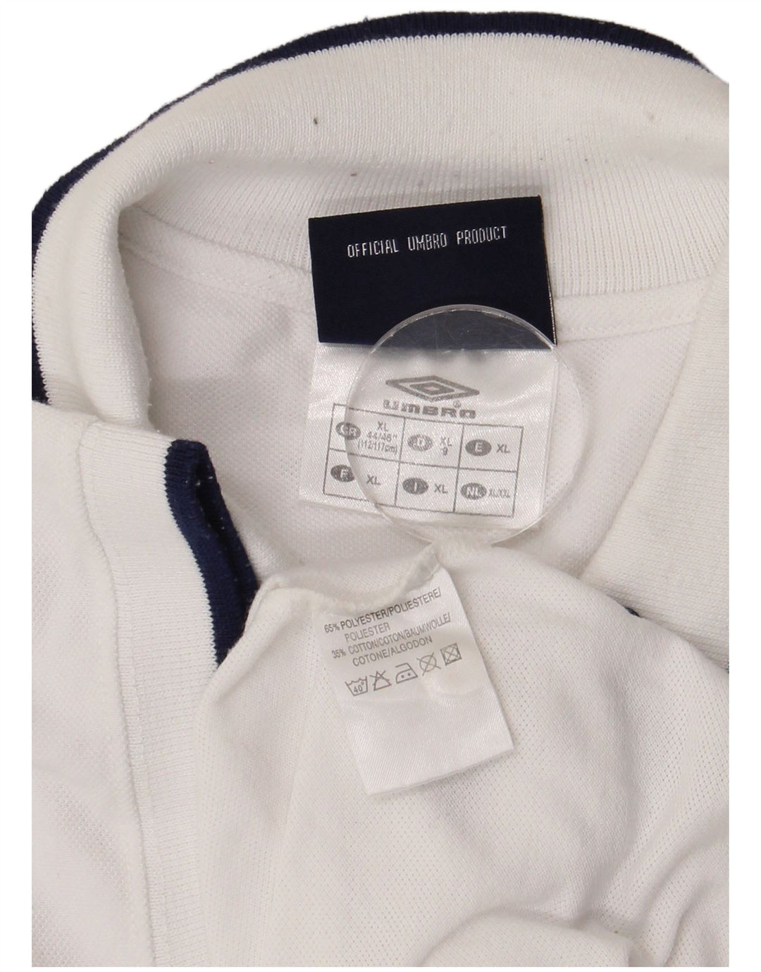 Polo Umbro da uomo XL in poliestere bianco