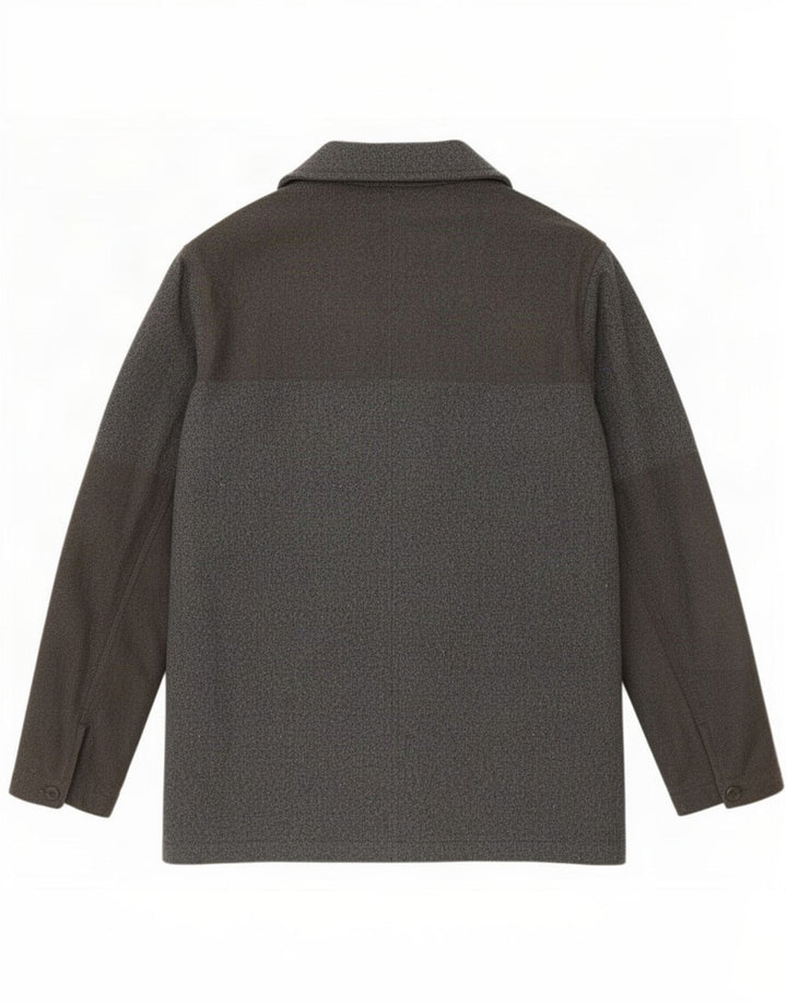 Casaco corta-vento masculino Levi's com 3 botões Reino Unido 38 lã cinza médio
