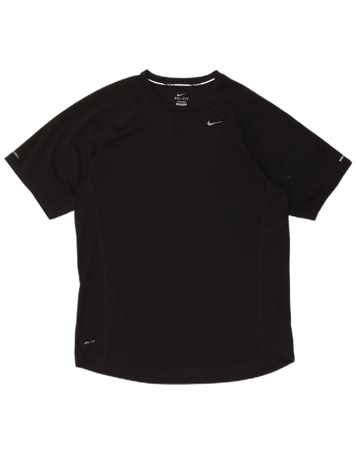 T-shirt Nike Dri Fit da uomo, grande, in poliestere nero
