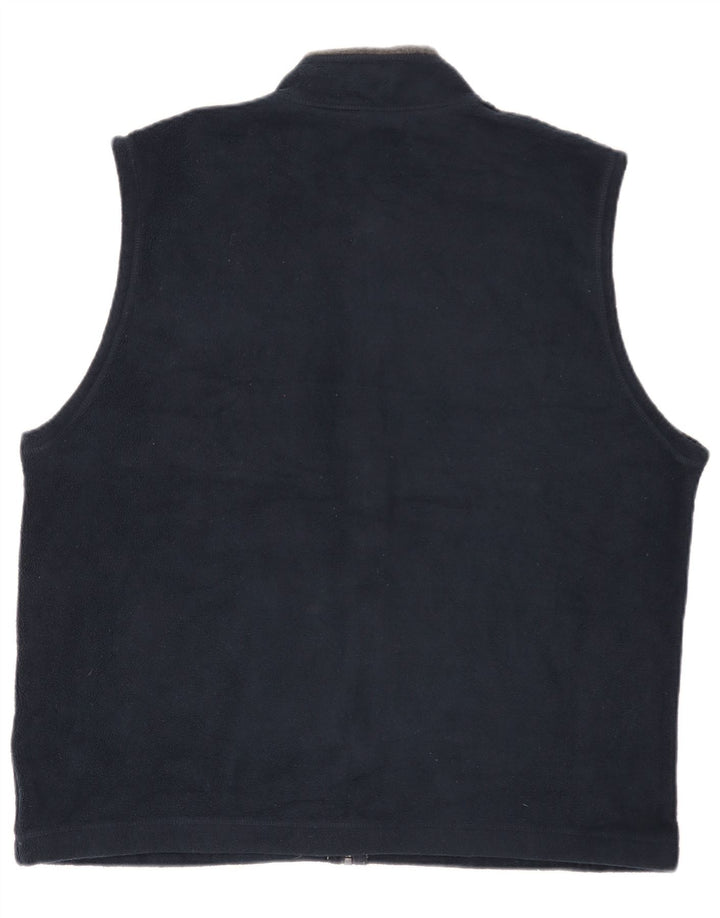 Marks & Spencer Mens Fleece Gilet UK 42 XL Navy Blue Polyester
