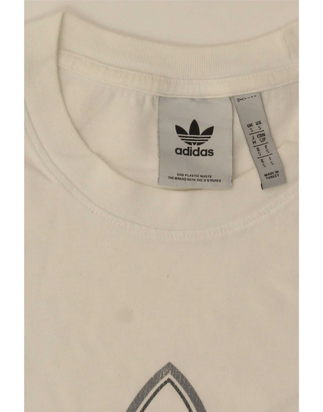 Adidas Grafisk T-shirt top til mænd, lille hvid