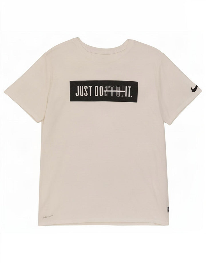 Nike Mens Athletic Cut Graphic T-Shirt Top Medium White Polyester