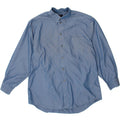 DOCKERS Mens Shirt Size 16 16 1/2 Large Navy Blue Cotton Vintage Dockers and Second-Hand Dockers from Messina Hembry 