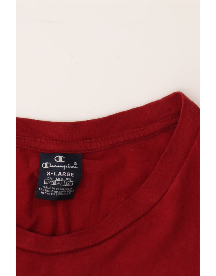 CHAMPION Mens T-Shirt Top XL Red Cotton Vintage Champion and Second-Hand Champion from Messina Hembry 