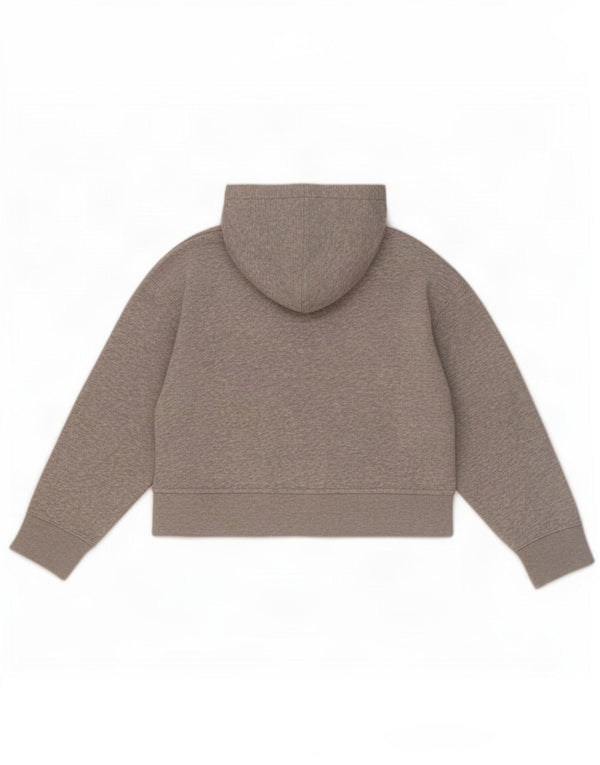 Zara Jersey con capucha de corte relajado para mujer UK 40 Algodón moteado gris medio