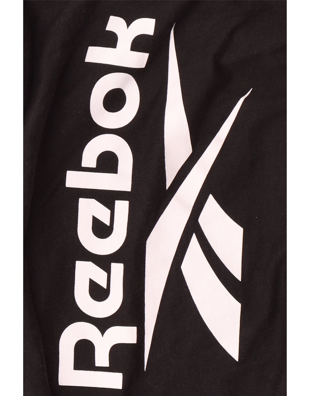 REEBOK Womens Crop Graphic T-Shirt Top UK 14 Medium Black Vintage Reebok and Second-Hand Reebok from Messina Hembry 