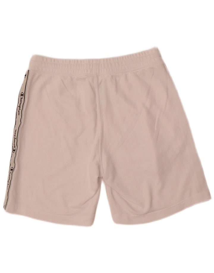 Pantaloncini sportivi grafici da uomo Champion in cotone bianco medio
