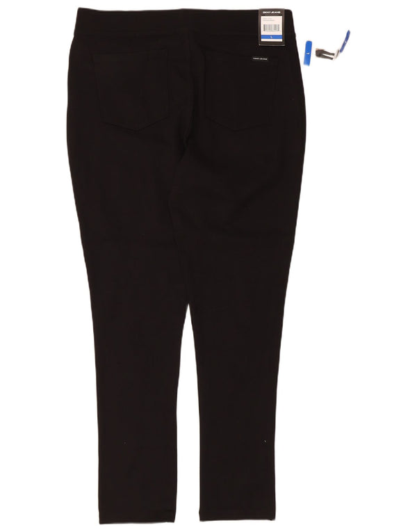 Dkny Skinny-Freizeithose für Damen, groß, W34, L28, schwarze Viskose