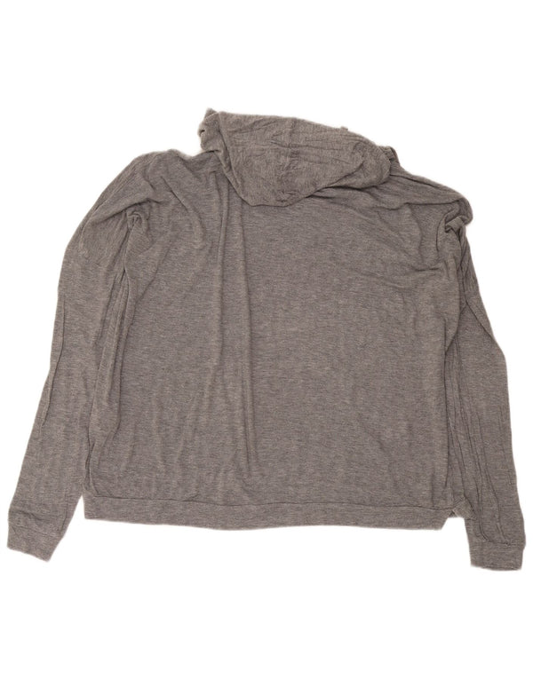 Zara Womens Trafaluc Oversized Hoodie Jumper UK 16 Large Grey Modal