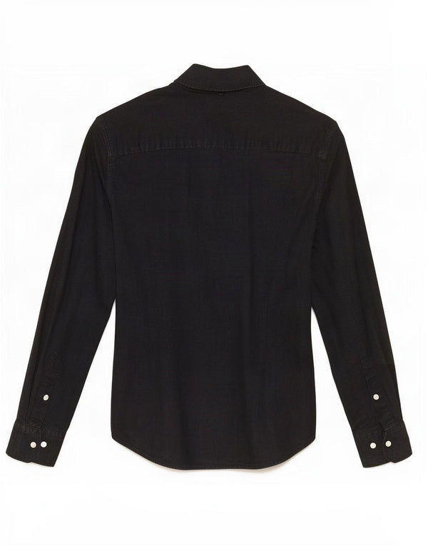 Tommy Hilfiger Herre Slim Fit skjorte Medium Sort Bomuld Klassisk