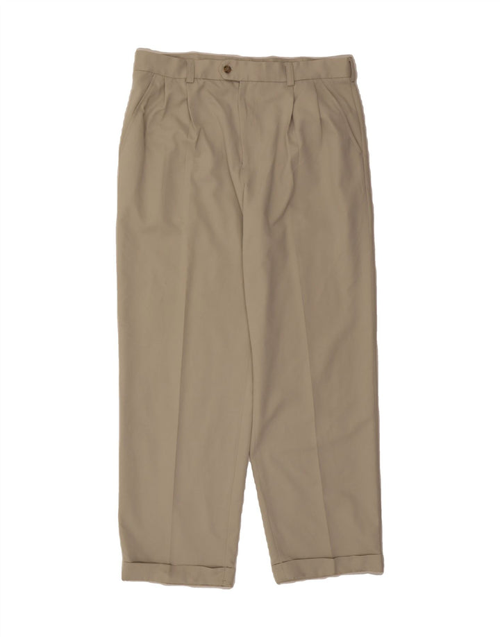 IZOD Mens Pegged Chino Trousers W36 L32 Beige Polyester Vintage Izod and Second-Hand Izod from Messina Hembry 