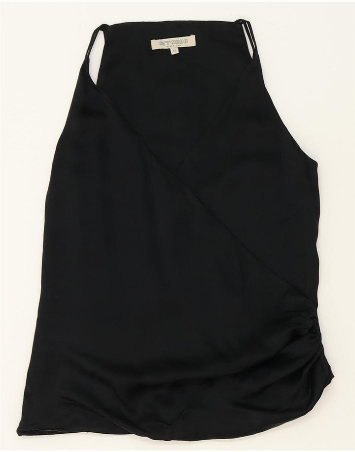 ERREUNO Womens Sleeveless Blouse Top IT 42 Medium Black Acrylic Vintage Erreuno and Second-Hand Erreuno from Messina Hembry 