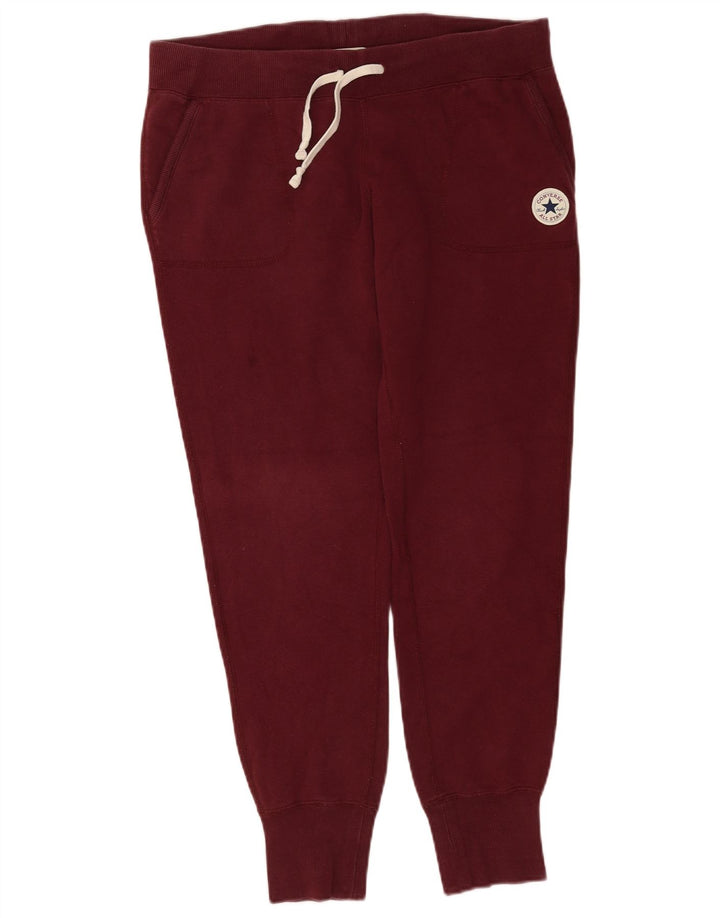 Converse Womens Tracksuit Trousers Joggers UK 14 Medium Burgundy