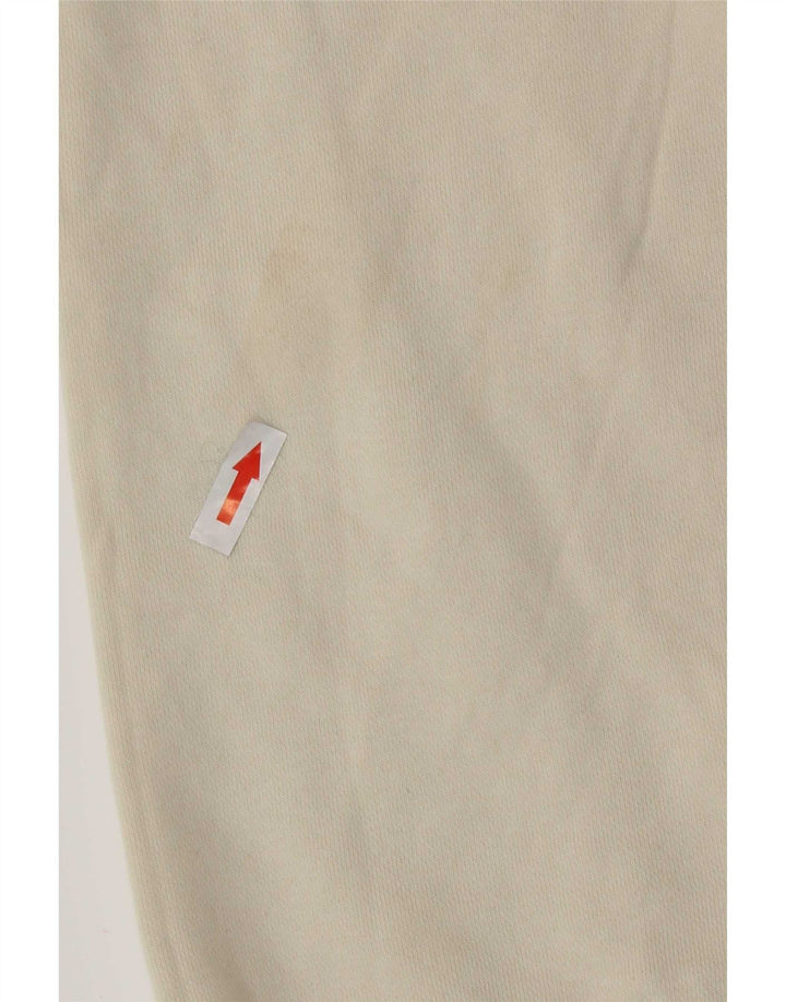 Nike Womens Crop Oversized Sweatshirt Jumper UK 14 Medium Off White Cotton