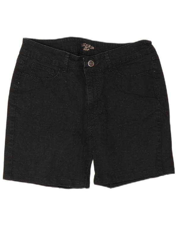 Lee Damen Riders Denim Shorts US 12 Large W30 Schwarze Baumwolle