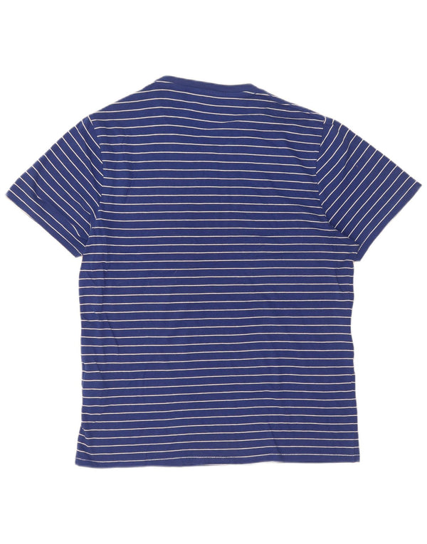 Levi's Mens T-Shirt Top Small Navy Blue Pinstripe Cotton