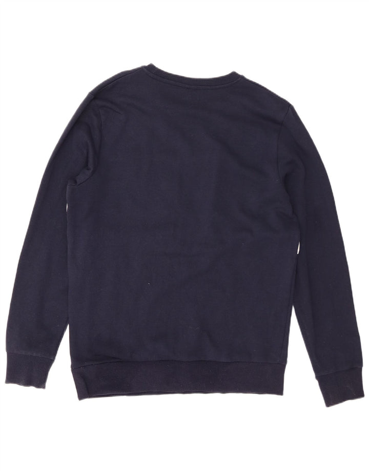 Jack & Jones Mens Graphic Sweatshirt Jumper Large Navy Blue Colourblock