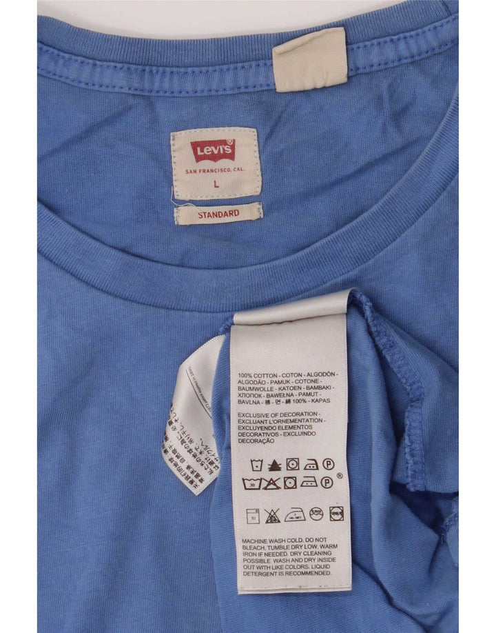Levi's Mens Standard T-Shirt Top Large Blue Cotton
