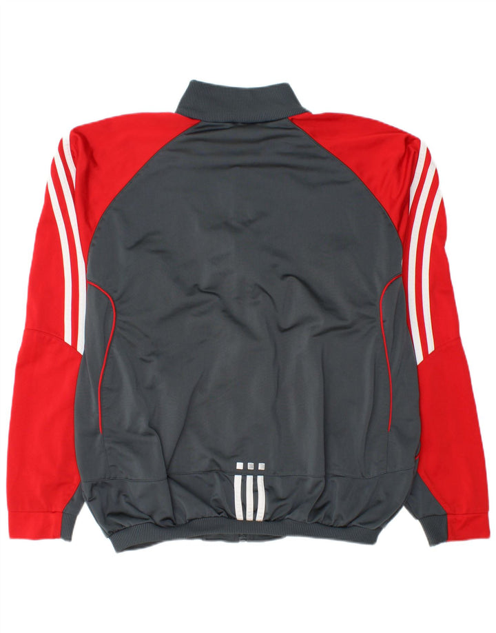 Giacca da tuta da uomo ADIDAS UK 44/46 Large Grigio Colourblock Poliestere