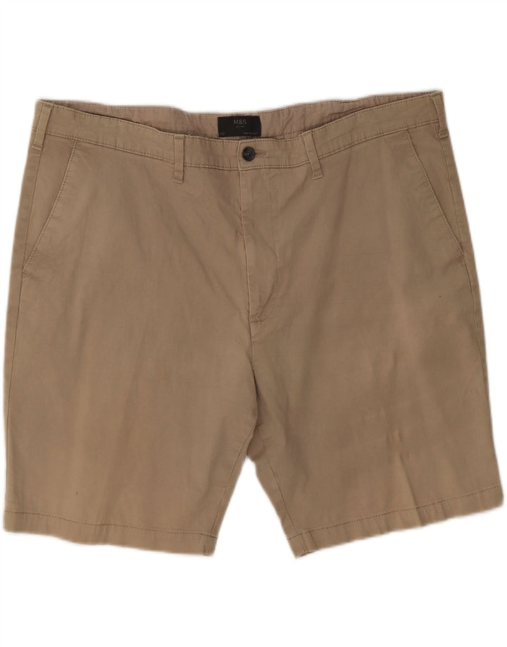 Marks & Spencer Mens Chino Shorts W44 2XL Khaki Cotton