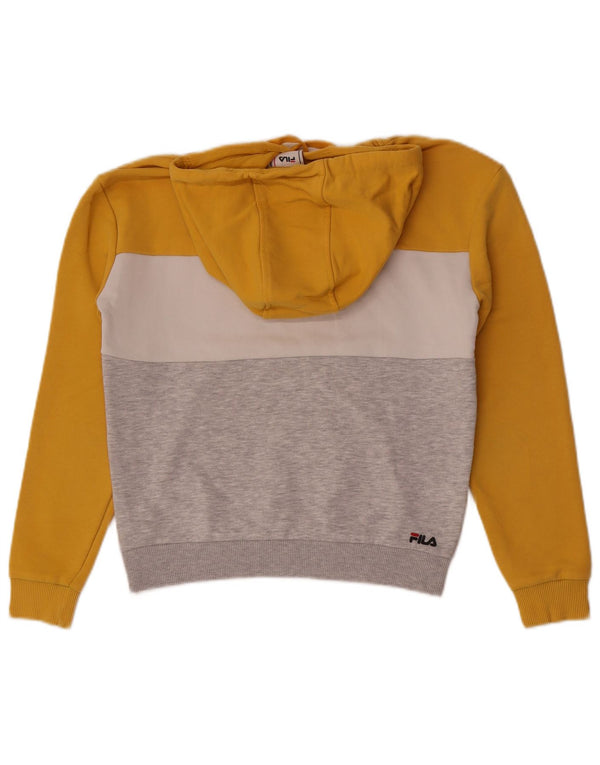 Πολύχρωμο Colourblock Fila Γυναικείο Γραφικό Hoodie Jumper UK 6 XS