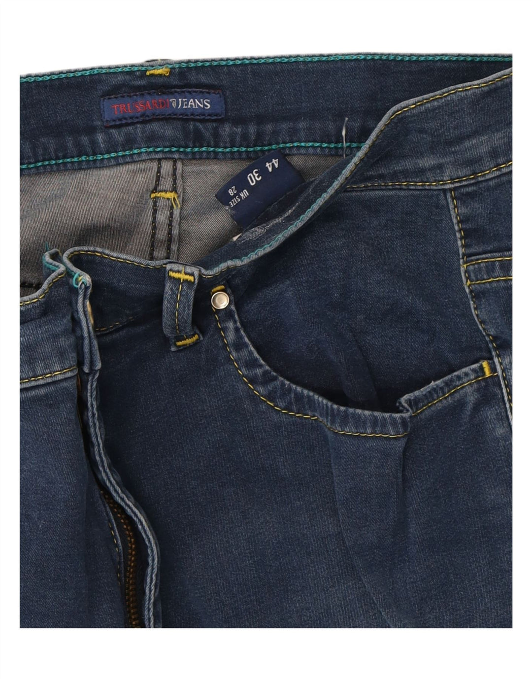 TRUSSARDI Womens Straight Jeans W28 L29 Blue Cotton