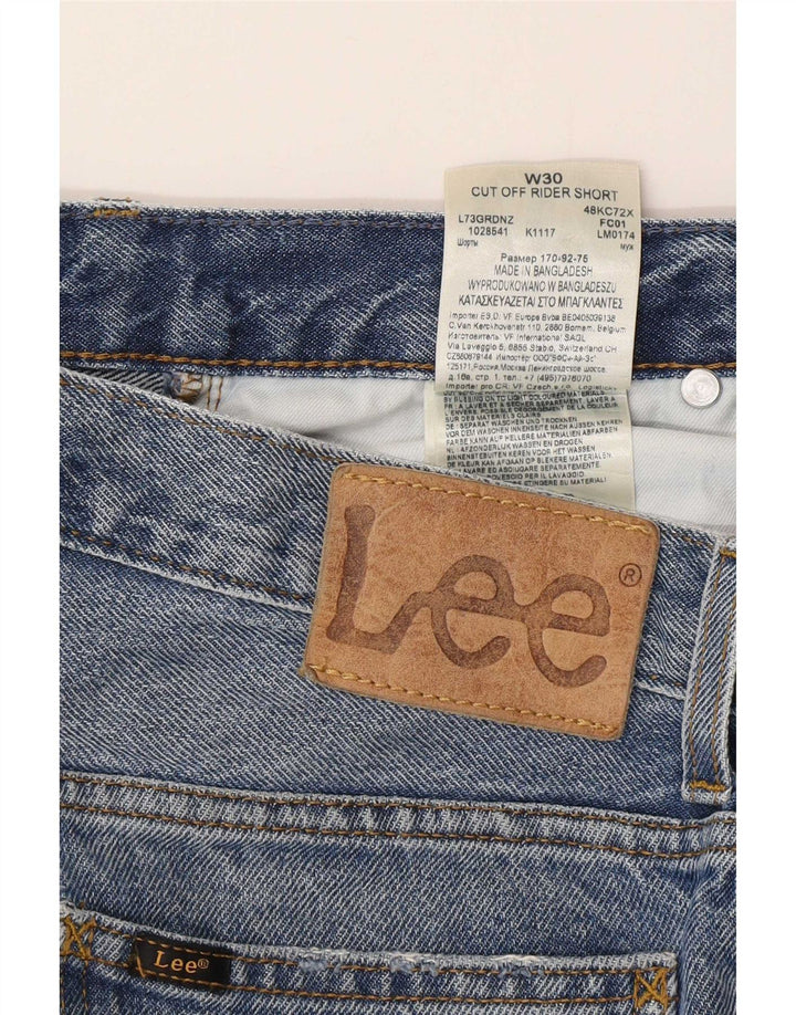 Pantaloncini di jeans da uomo Lee W30 cotone blu medio
