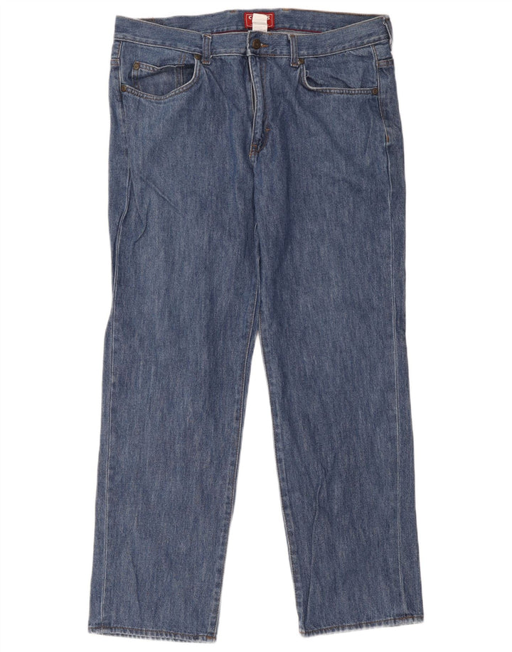 Chaps Mens Straight Jeans W36 L30 Blue Cotton