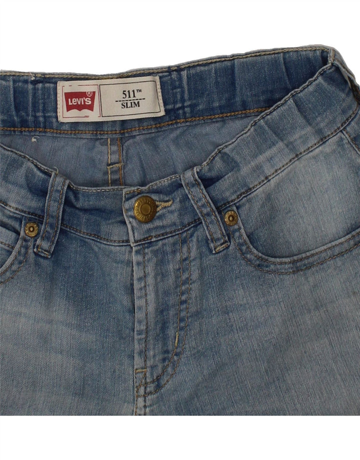 LEVI'S Boys 511 Slim Denim Shorts 7-8 Years W23 Blue Cotton Vintage Levi's and Second-Hand Levi's from Messina Hembry 