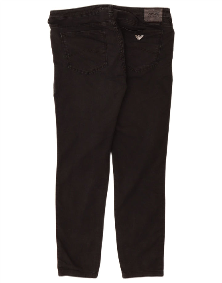 ARMANI Womens Slim Jeans W30 L27 Black Cotton