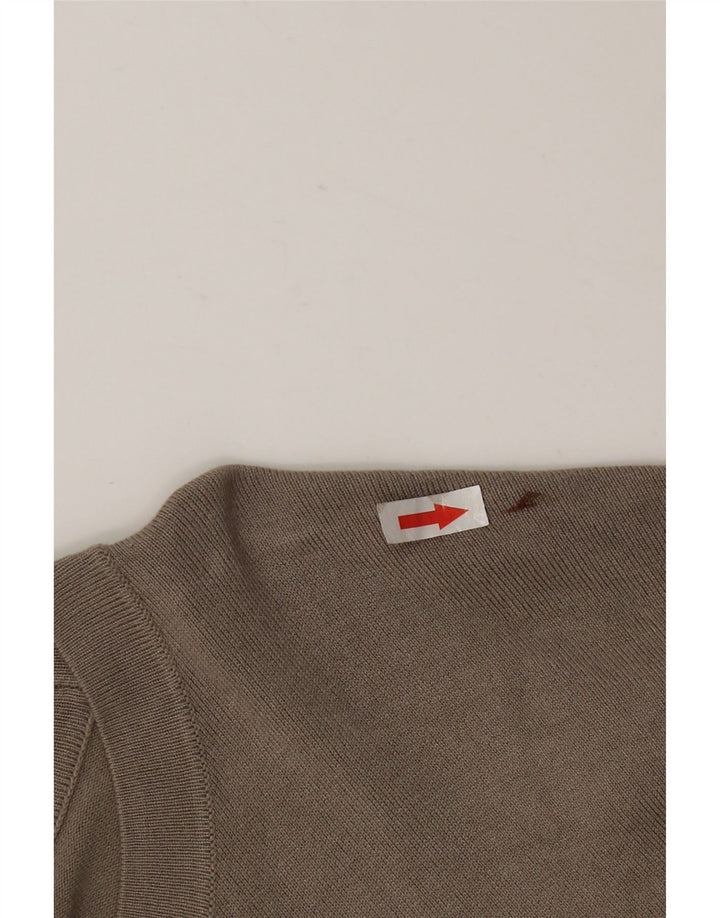 Zara Mens Crew Neck Jumper Sweater XL Grey Viscose