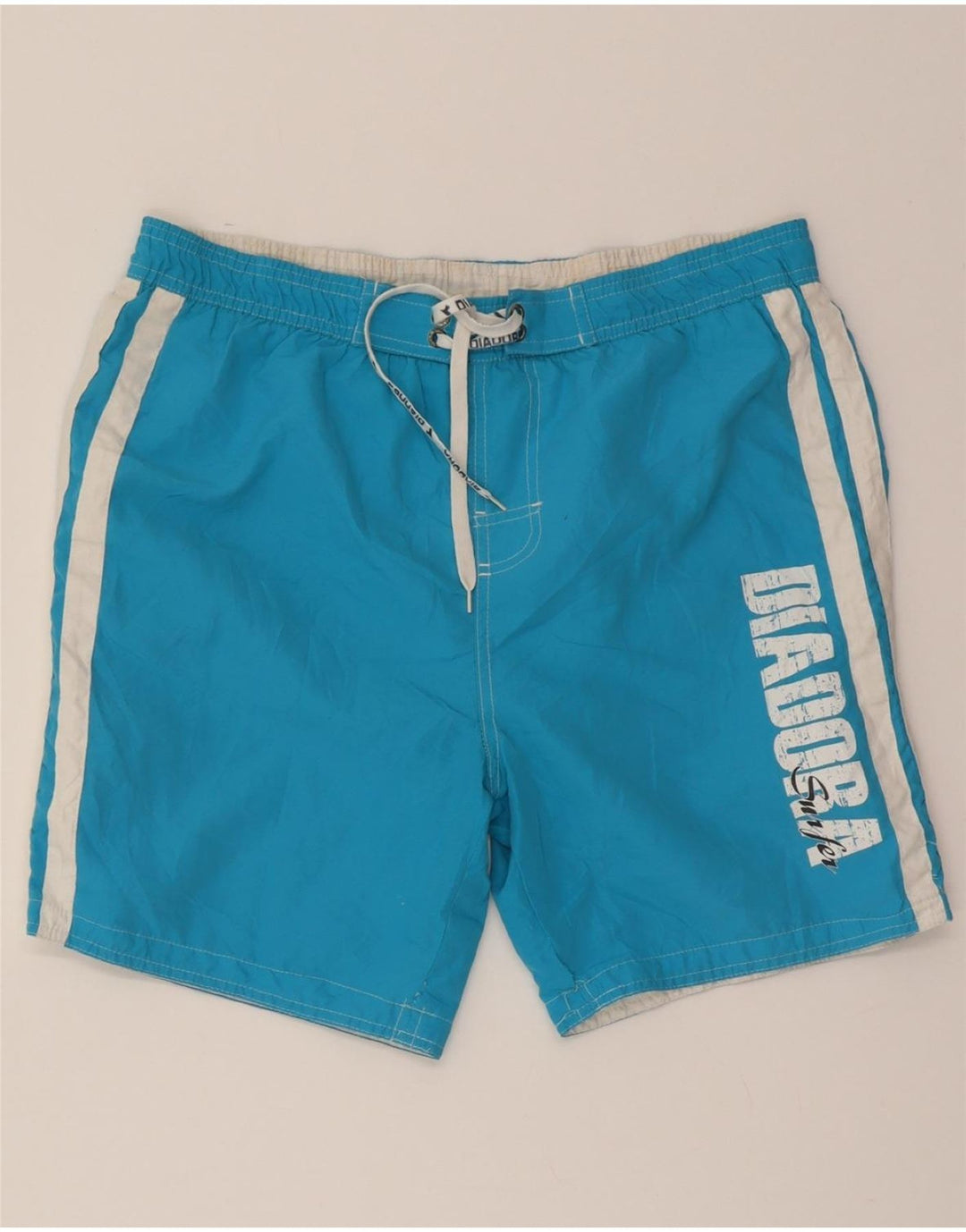 DIADORA Mens Graphic Swimming Shorts 2XL  Blue Polyester Vintage Diadora and Second-Hand Diadora from Messina Hembry 