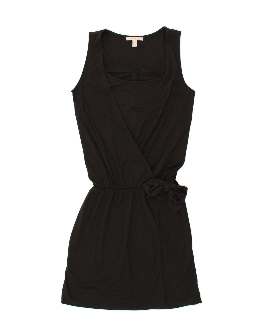 ESPRIT Womens Sleeveless Wrap Dress UK 6 XS Black Polyester Vintage Esprit and Second-Hand Esprit from Messina Hembry 