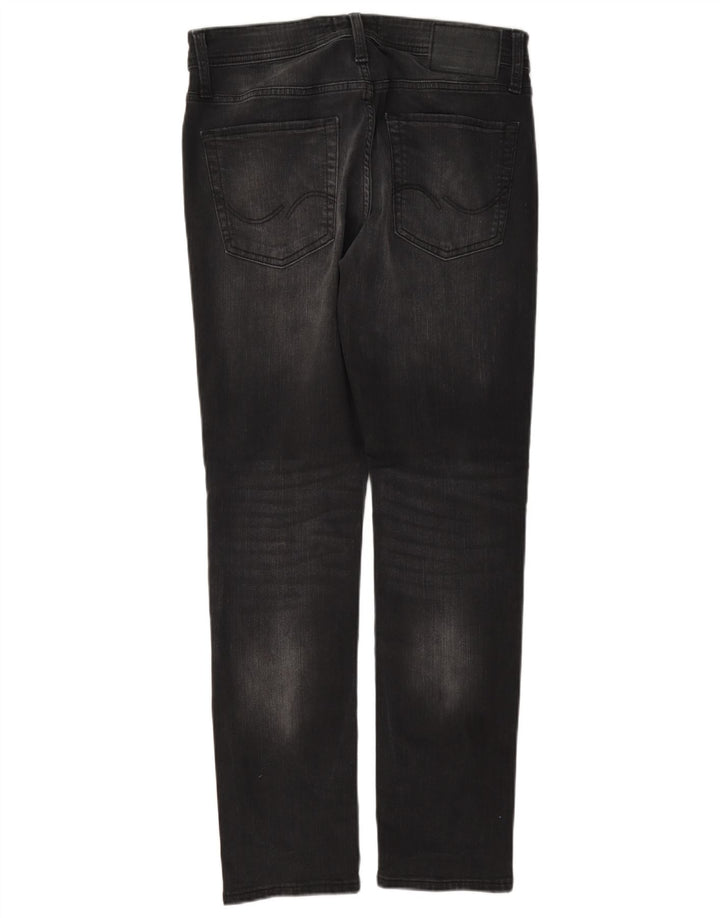 Jack & Jones Mens GLENN Slim Jeans W30 L32 Black Cotton