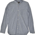 MASSIMO DUTTI Mens Shirt Medium Blue Pinstripe | Vintage Massimo Dutti | Thrift | Second-Hand Massimo Dutti | Used Clothing | Messina Hembry 