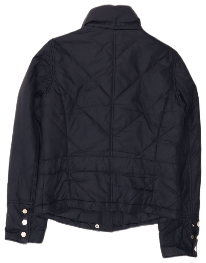 Tommy Hilfiger Chaqueta acolchada para mujer UK 10 Small Poliéster azul marino