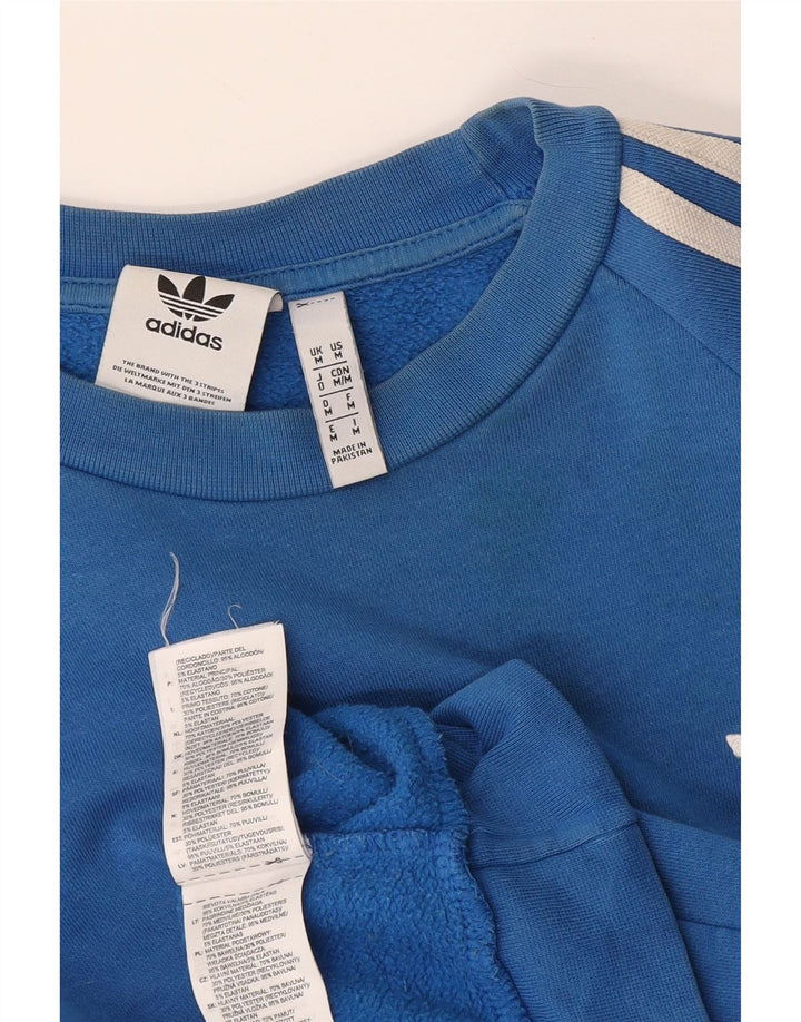Adidas Mens Sweatshirt Jumper Medium Blue Cotton