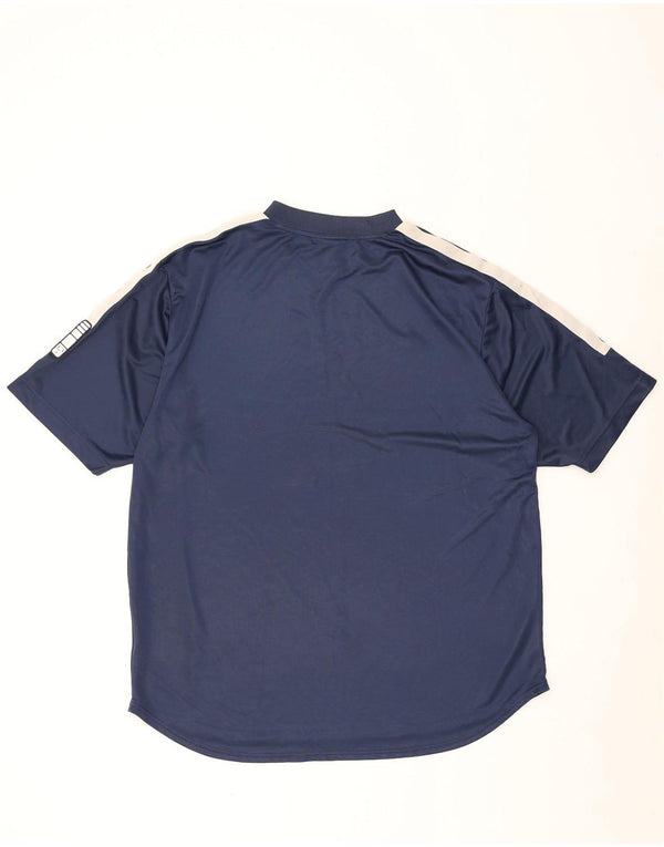 T-shirt da uomo Nike Top UK 45/47 XL Poliestere color block blu navy