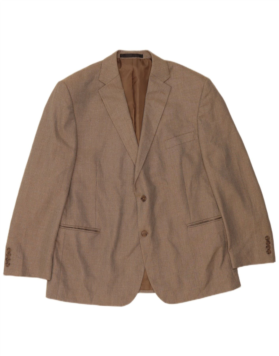 Marks & Spencer Veste blazer à 2 boutons pour homme UK 46 XL Beige Polyester
