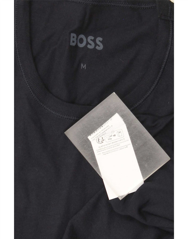 Hugo Boss Herre T-Shirt Top Medium Marineblå Bomuld