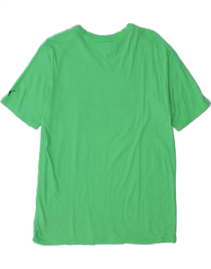 PUMA Mens Graphic T-Shirt Top Small Green Cotton Vintage Puma and Second-Hand Puma from Messina Hembry 