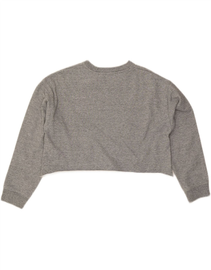 Levi's Womens Crop Oversized Sweatshirt Jumper UK 10 Small Grey Bomuld